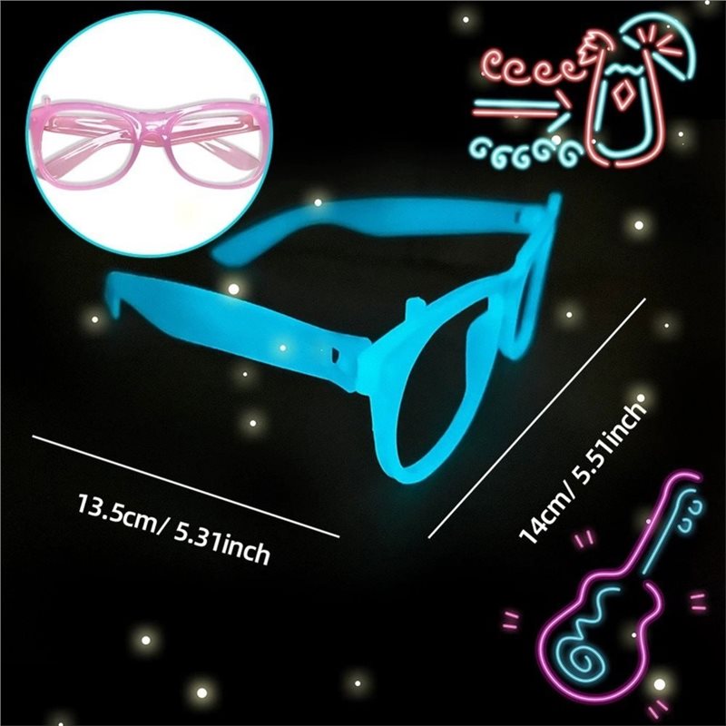 Glow In The Dark Party Glasses - DTA4-20개 세트, 어둠 속에서 빛나는 네온