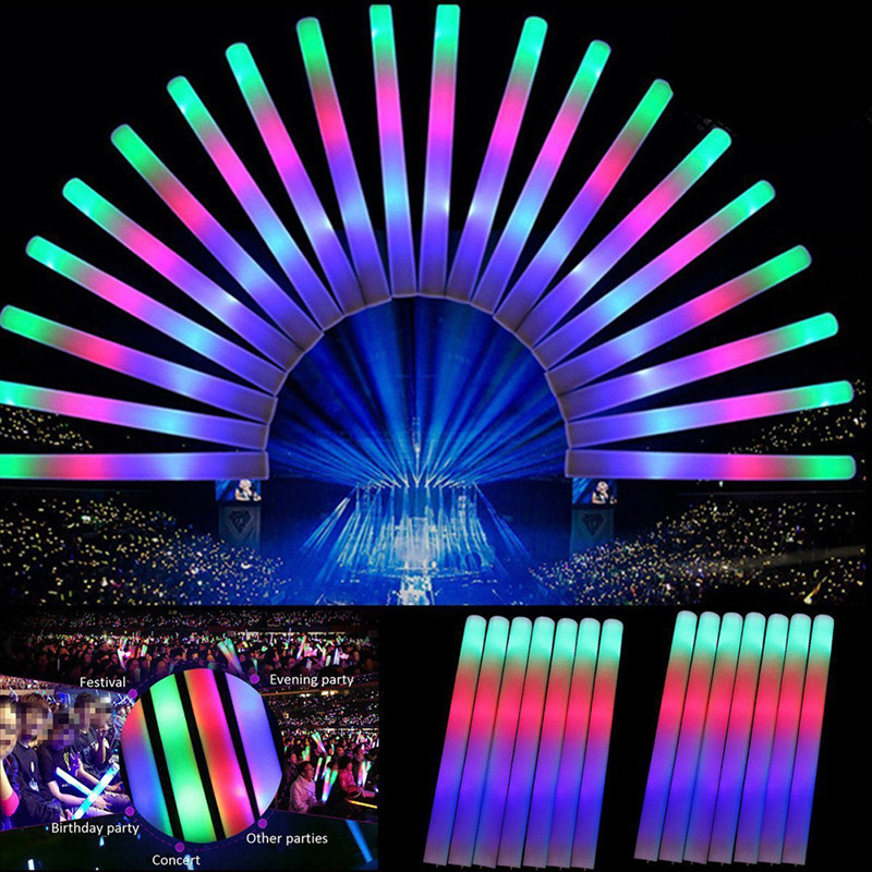 Flashing Led Foam Sticks Party - 30개들이 파티 장식용 LED 컬러 폼