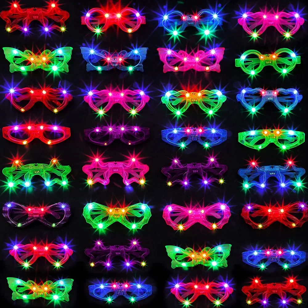 Glow In The Dark Party Glasses - LED 글래스 네온 글로우 인 더
