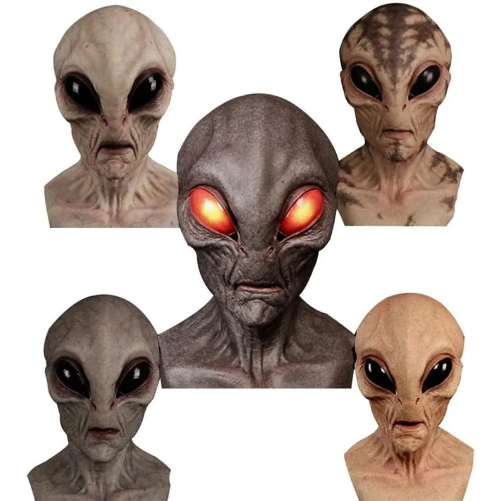 Latex Alien Mask Realistic - 할로윈 시즌 특가 상품: 성인용 외계인