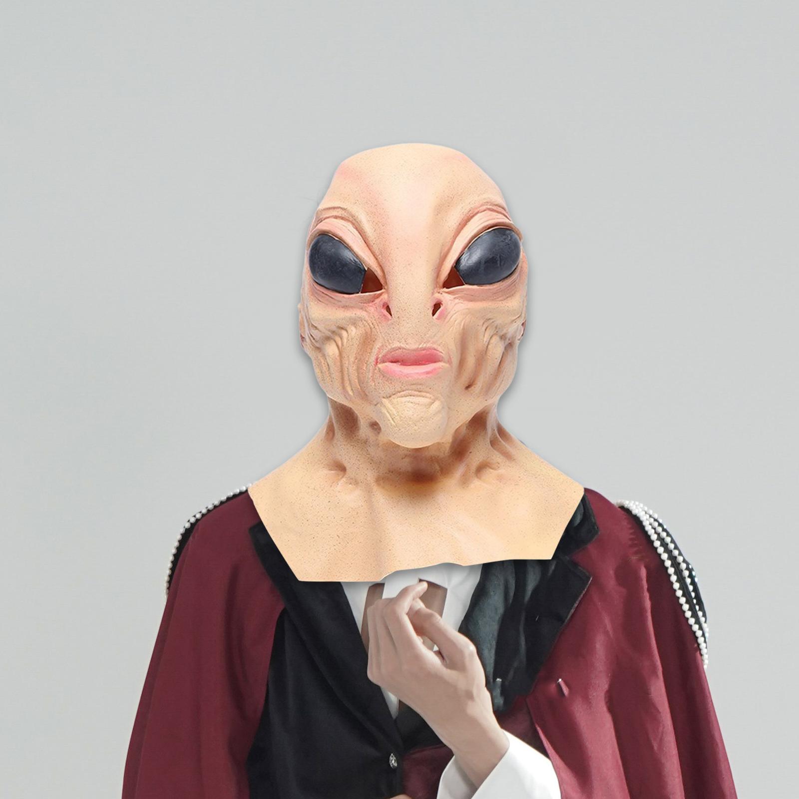 Latex Alien Mask Realistic - 라텍스 외계인 마스크, 성인 및 청소년용,