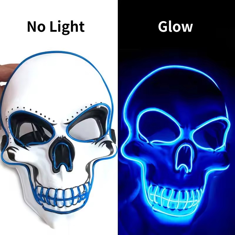 Led Purge Mask Halloween - 네온 마스크 LED 라이트 업 파티