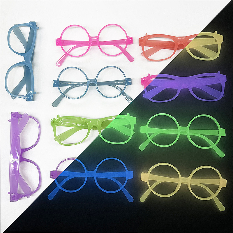 Glow In The Dark Party Glasses - 1개 야광 네온 안경, 파티 선물용,