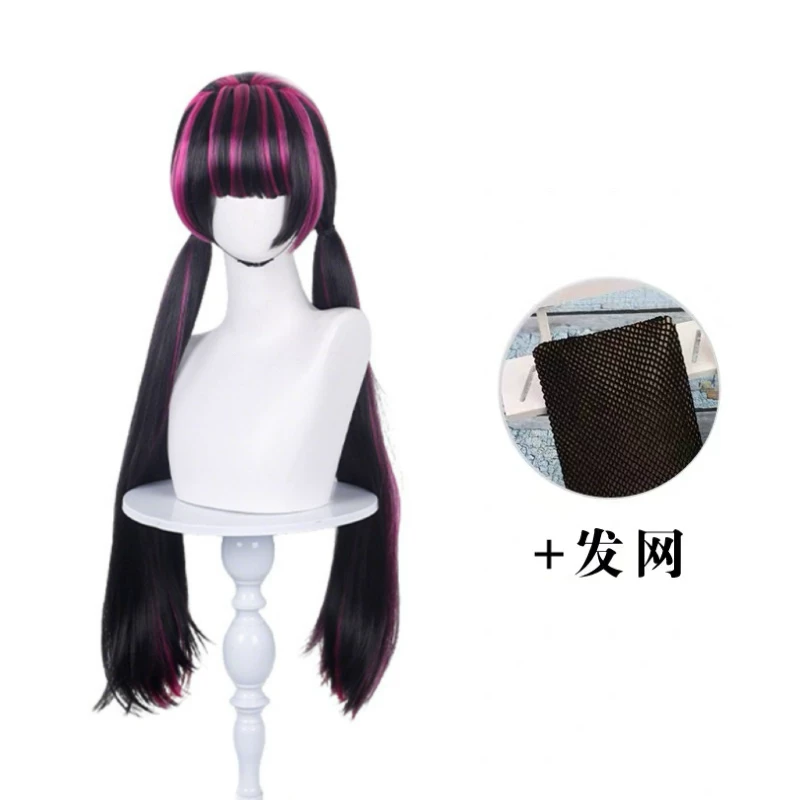 드라큘라우라 코스프레 가발 긴 머리 60CM 길이 블랙 - Anime Cosplay Wig Heat Resistant 리뷰 및 가격