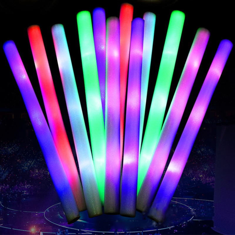 30개들이 파티 장식용 LED 컬러 폼 스틱, 빛나는  - Flashing Led Foam Sticks Party 리뷰 및 가격