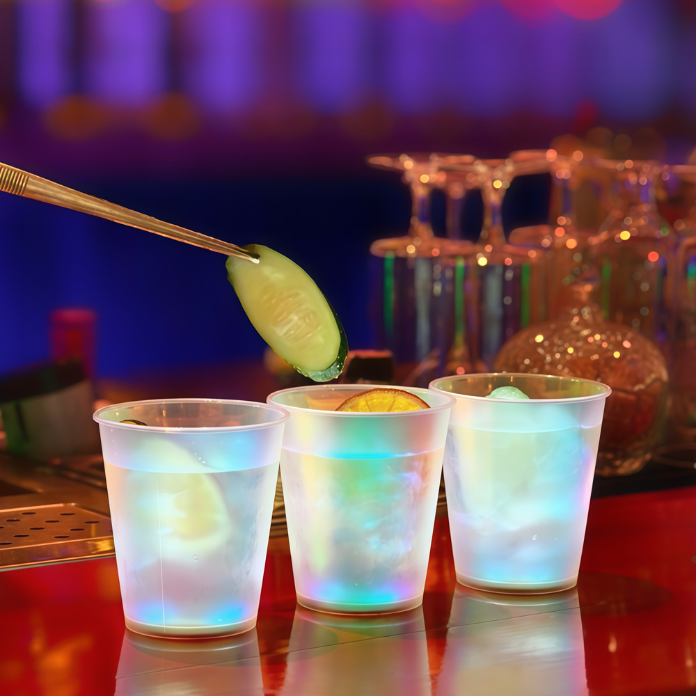 10개 LED 야광 컵, 발광 와인잔, 일회용 컵, 네 - Glow In The Dark Party Glasses 리뷰 및 가격