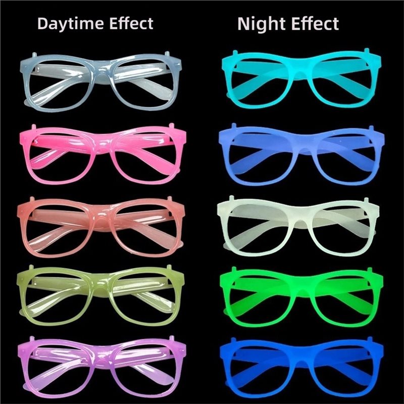 WCS 야광 안경 20개 세트, 렌즈 없는 프레임, 파 - Glow In The Dark Party Glasses 리뷰 및 가격