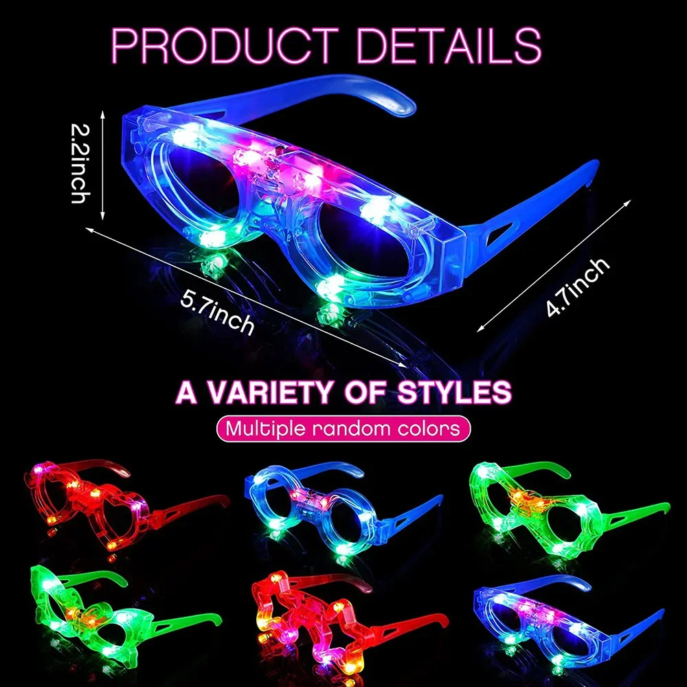 LED 글래스 네온 글로우 인 더 다크 파티 용품 성인 - Glow In The Dark Party Glasses 리뷰 및 가격