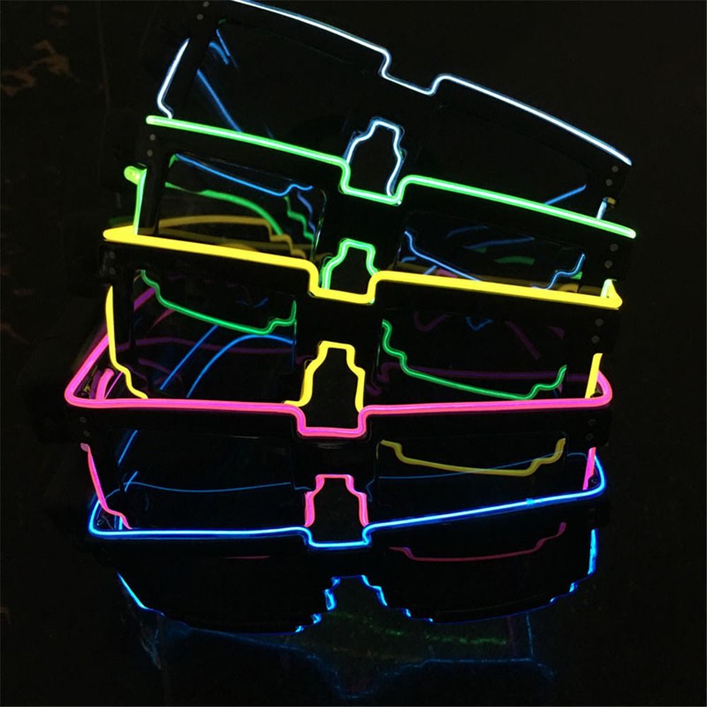 참신한 모자이크 LED 안경, 무선 LED 라이트 업  - Glow In The Dark Party Glasses 리뷰 및 가격
