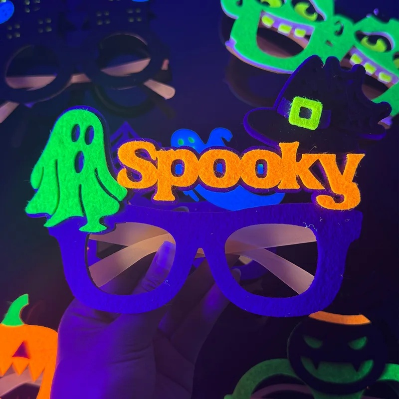 할로윈을 위한 야광 펠트 안경테, 귀여운 호박, 거미, - Glow In The Dark Party Glasses 리뷰 및 가격