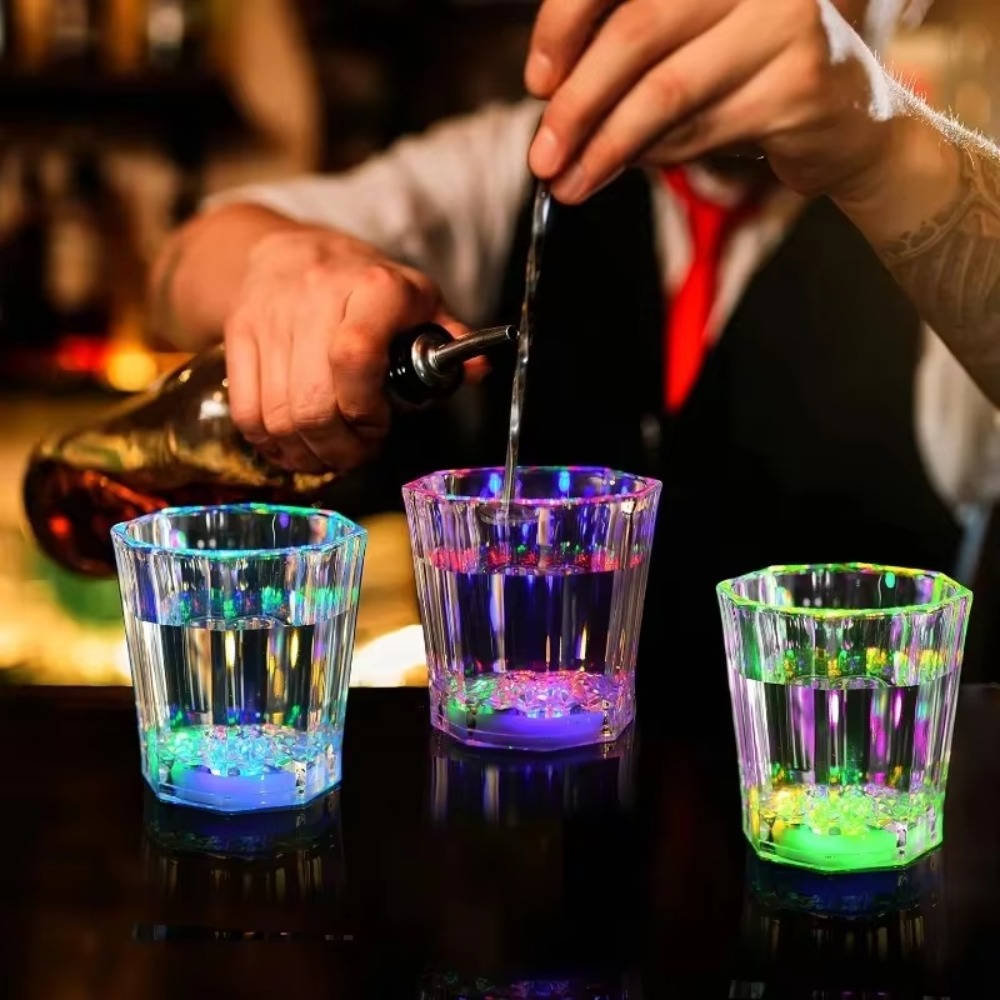 12개/24개 세트 LED 조명 샷 글라스, 어두운 곳 - Glow In The Dark Party Glasses 리뷰 및 가격