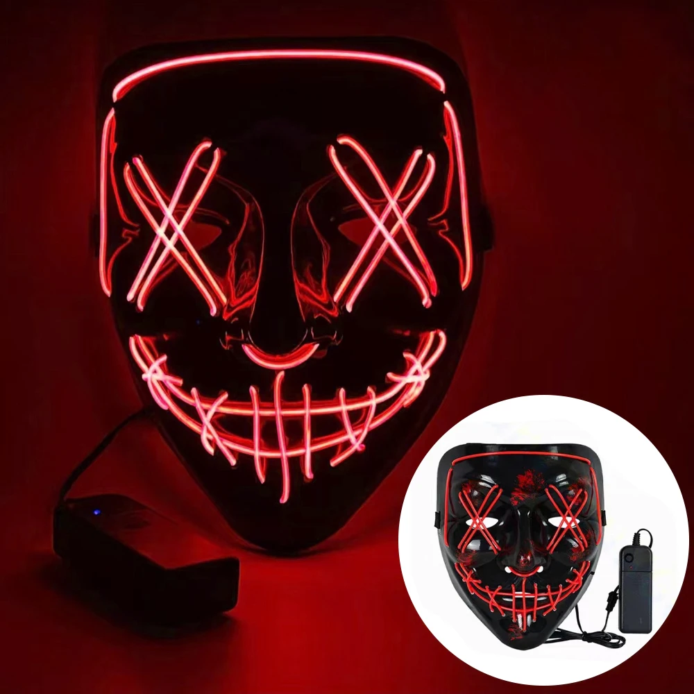 성인용, 어린이용 할로윈 네온 LED 퓨르지 마스크,  - Led Purge Mask Halloween 리뷰 및 가격