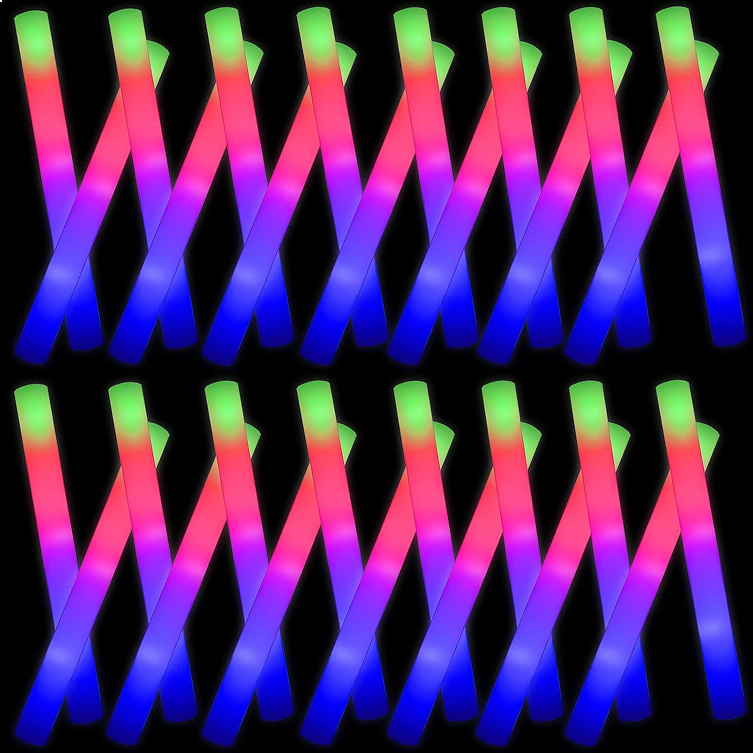글로우 스틱 대량 102개 LED 폼 스틱 3가지 모드 - Flashing Led Foam Sticks Party 리뷰 및 가격