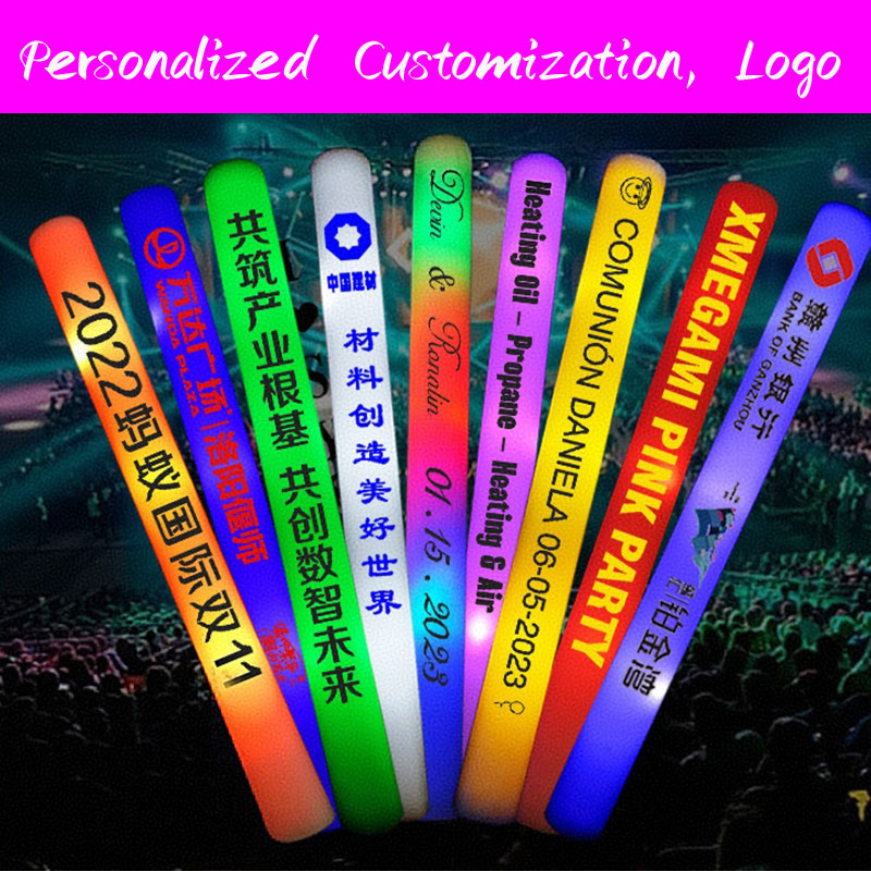 30개의 LED 발광 폼 스틱, 맞춤형으로 제작 가능한 - Flashing Led Foam Sticks Party 리뷰 및 가격