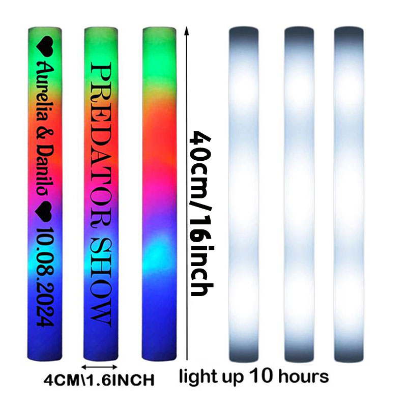 30개의 LED 발광 폼 스틱, 맞춤형으로 제작 가능한 - Flashing Led Foam Sticks Party 리뷰 및 가격