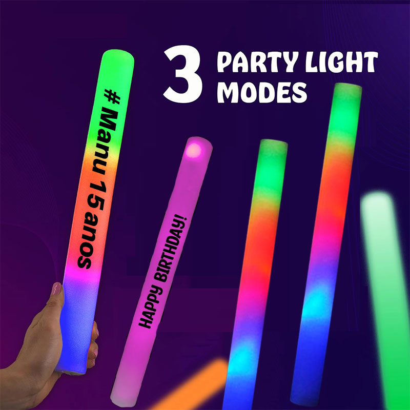 30개의 LED 발광 폼 스틱, 맞춤형으로 제작 가능한 - Flashing Led Foam Sticks Party 리뷰 및 가격