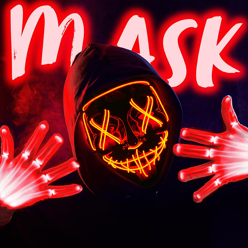 2026 무선 컬러풀 네온 라이트 파티 마스크 야광 호 - Led Purge Mask Halloween 리뷰 및 가격