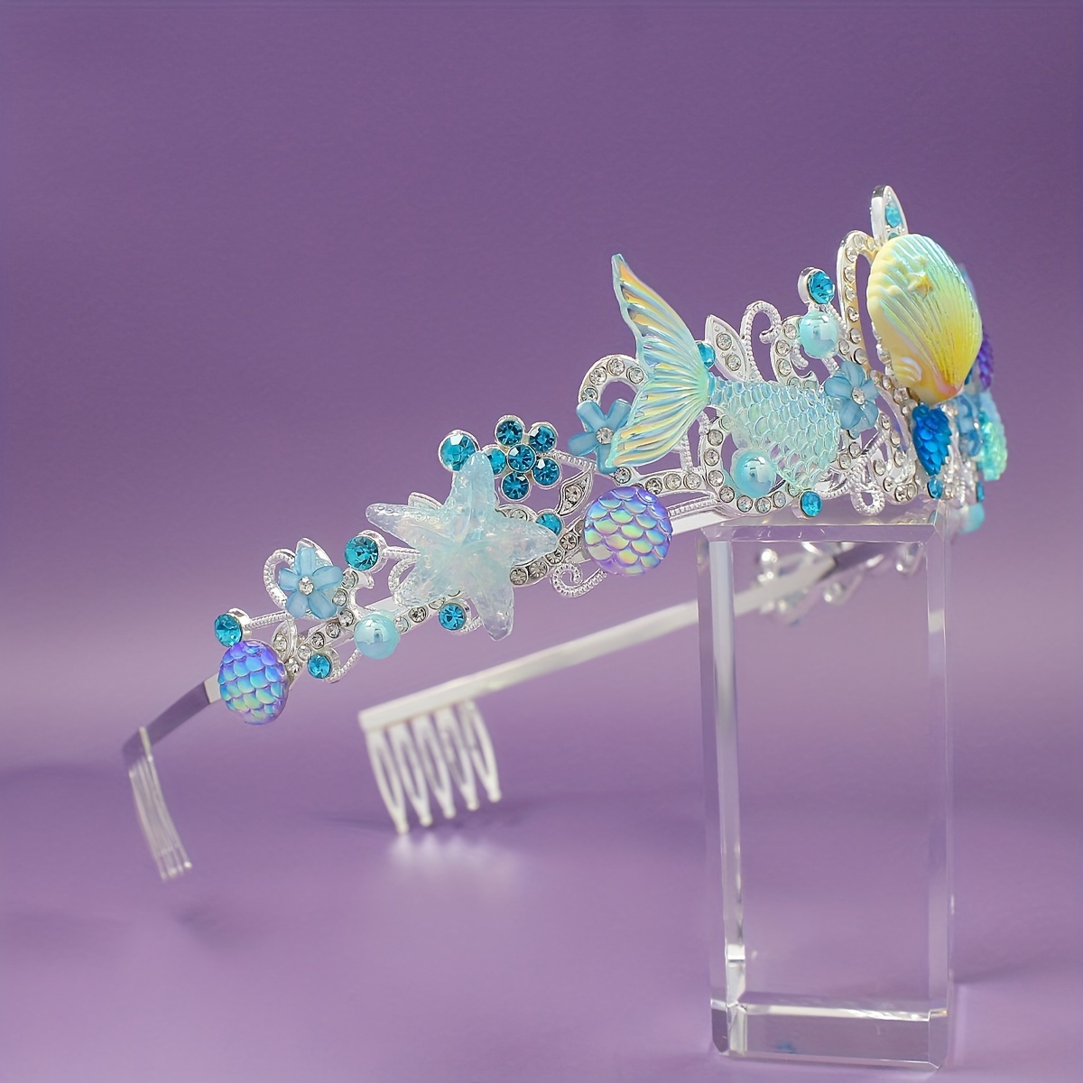 2025년 신상 인어 머리빗 왕관 오션 시리즈 합금 왕 - Party Supplies 리뷰 및 가격