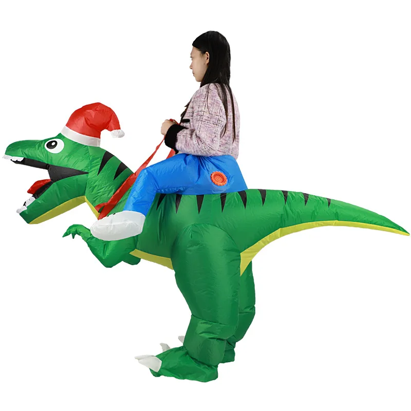 티라노사우루스 렉스 크리스마스 인형 의상, 공룡 탑승  - Inflatable Dinosaur Costume Adult 리뷰 및 가격